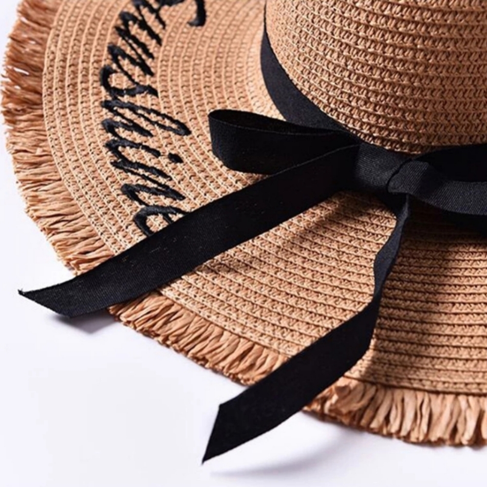 🧡IN STOCK🧡NAVY BLUE Embroidered SunHat - Picture 4 of 5